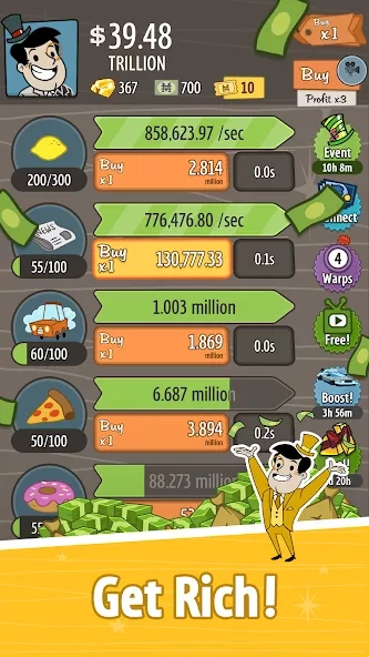 Скриншот AdVenture Capitalist
