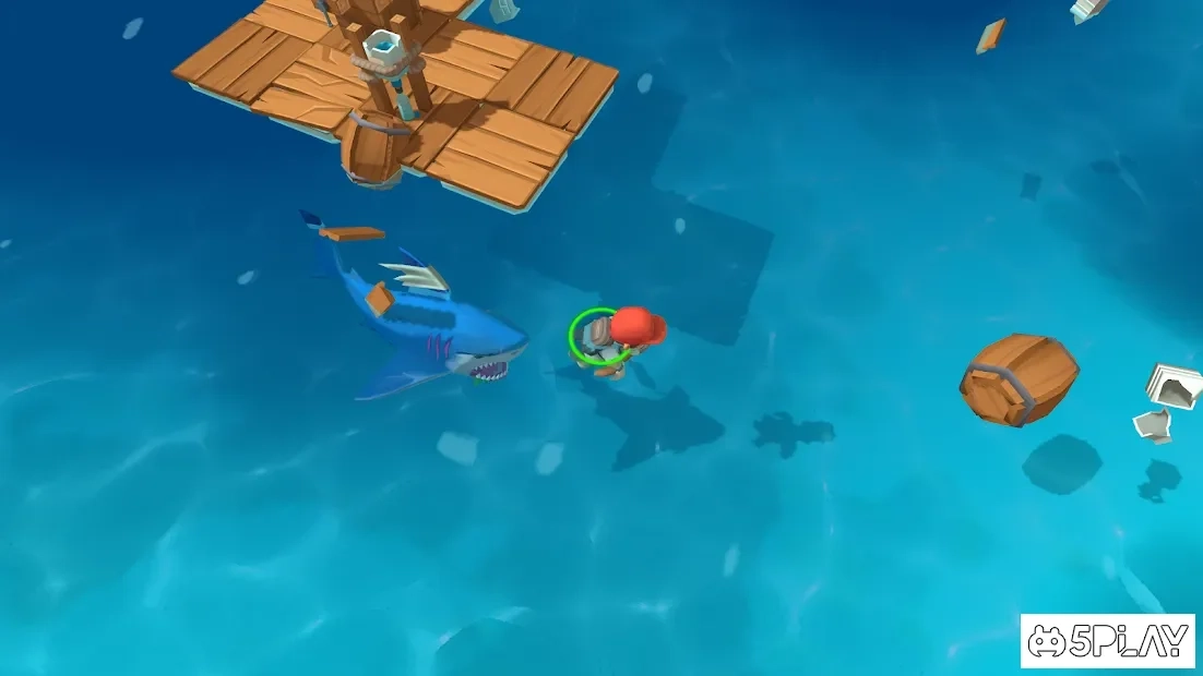 Скриншот Epic Raft: Fighting Zombie Shark Survival