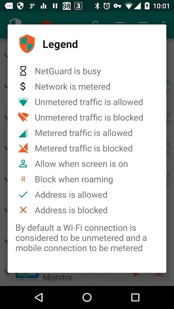 Скриншот NetGuard - no-root firewall