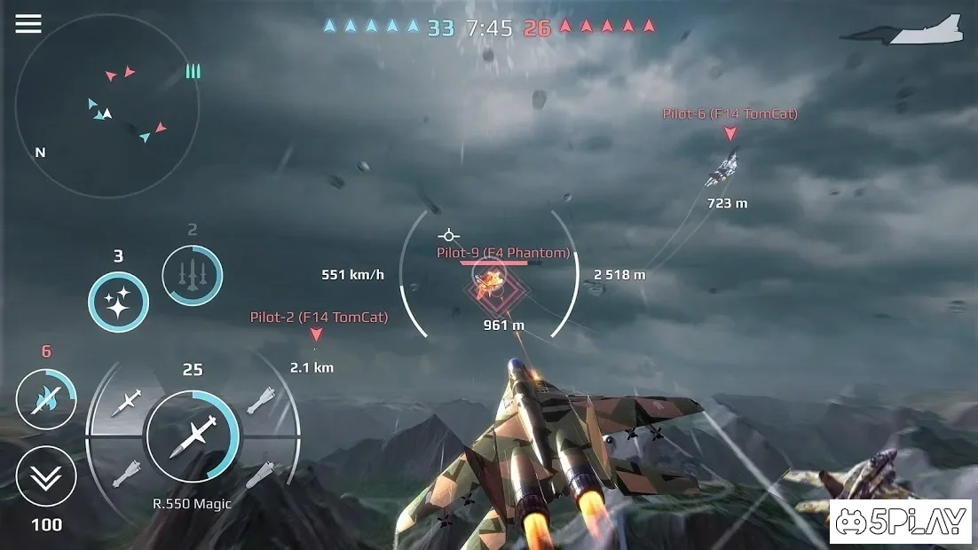 Скриншот Sky Combat: онлайн ПВП бои на самолётах 5х5