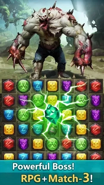 Скриншот Zombies & Puzzles: RPG Match 3