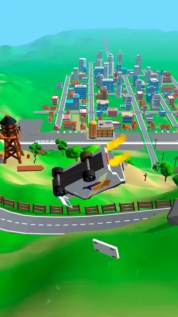 Скриншот Crash Delivery: разбей машину прыжком с трамплина
