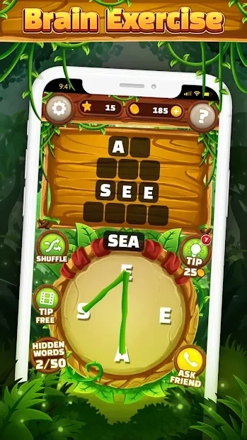 Скриншот Word Jungle - FREE Word Games Puzzle