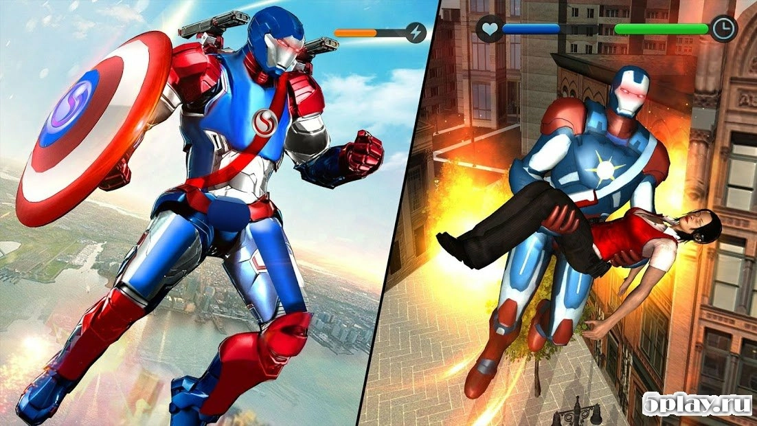 Скриншот Super Captain Flying Robot City Rescue Mission