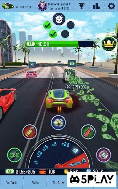Скриншот Idle Racing GO: кликер-симулятор нелегальных гонок