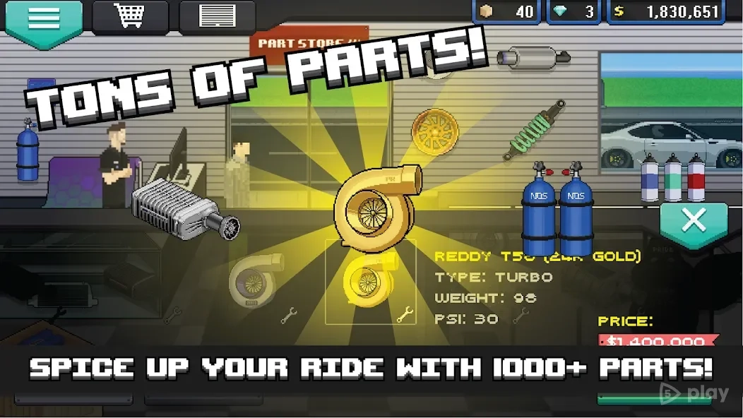 Скриншот Pixel Car Racer