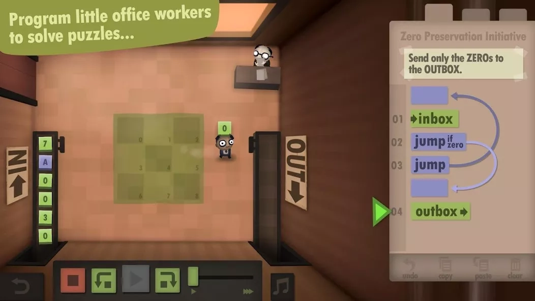 Скриншот Human Resource Machine