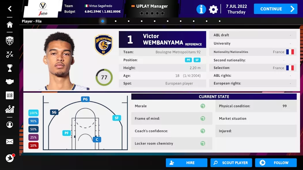 Скриншот iBasketball Manager 23