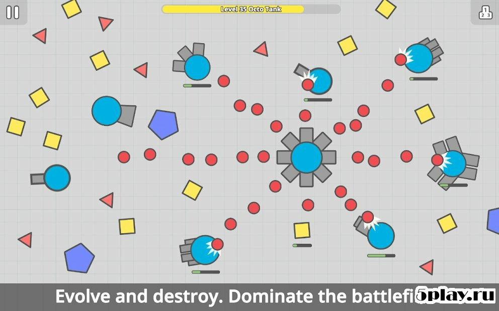 Скриншот diep.io