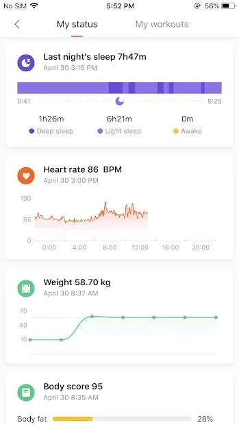 Скриншот Mi Fit