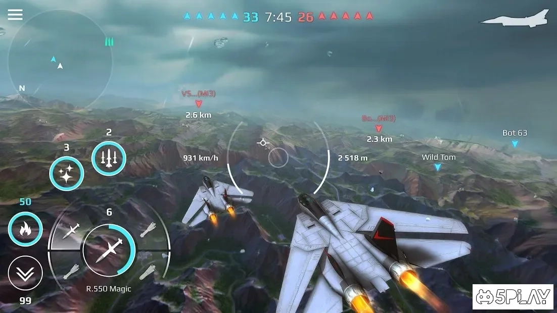 Скриншот Sky Combat: онлайн ПВП бои на самолётах 5х5