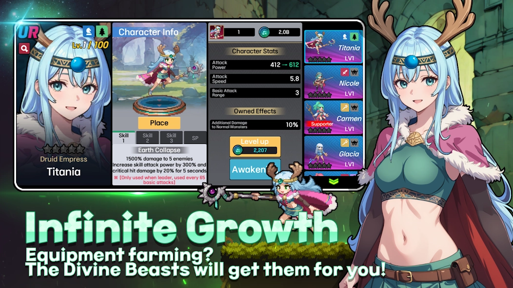 Скриншот Conquest Girls: AFK Idle RPG
