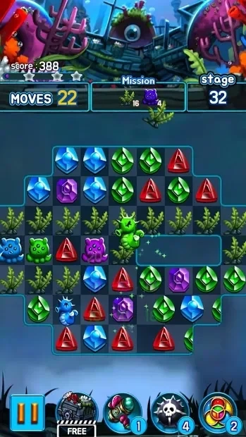 Скриншот Jewel Kraken: Match3 puzzle