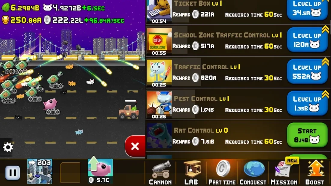 Скриншот Idle Cat Cannon