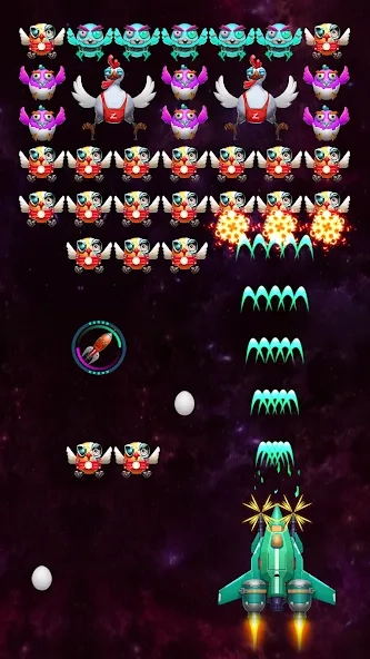 Скриншот Galaxy Attack: Chicken Shooter