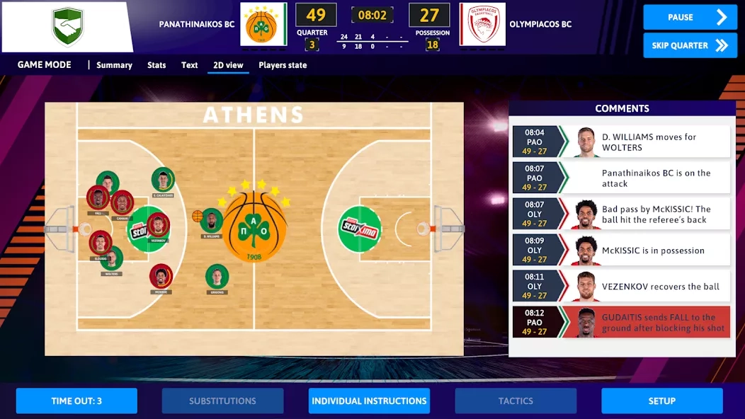 Скриншот iBasketball Manager 23