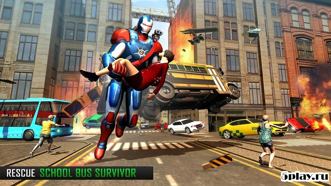 Скриншот Super Captain Flying Robot City Rescue Mission