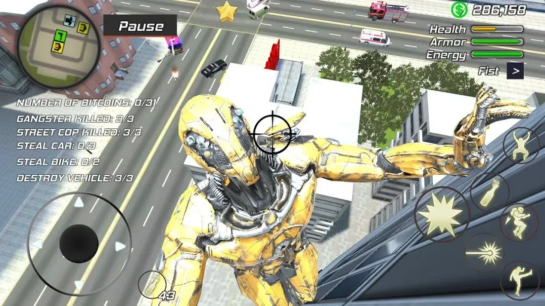 Скриншот Super Crime Steel War Hero Iron Flying Mech Robot