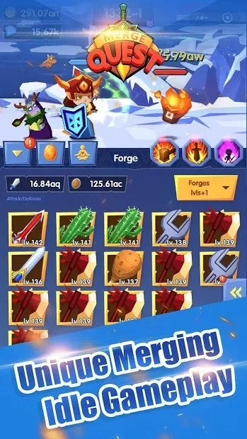 Скриншот Merge Quest - Craft & Idle RPG