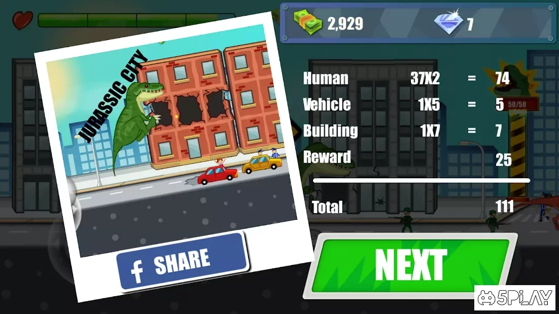 Скриншот Jurassic Dinosaur: City rampage