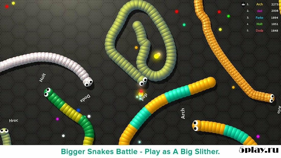 Скриншот Slithering Snake.io