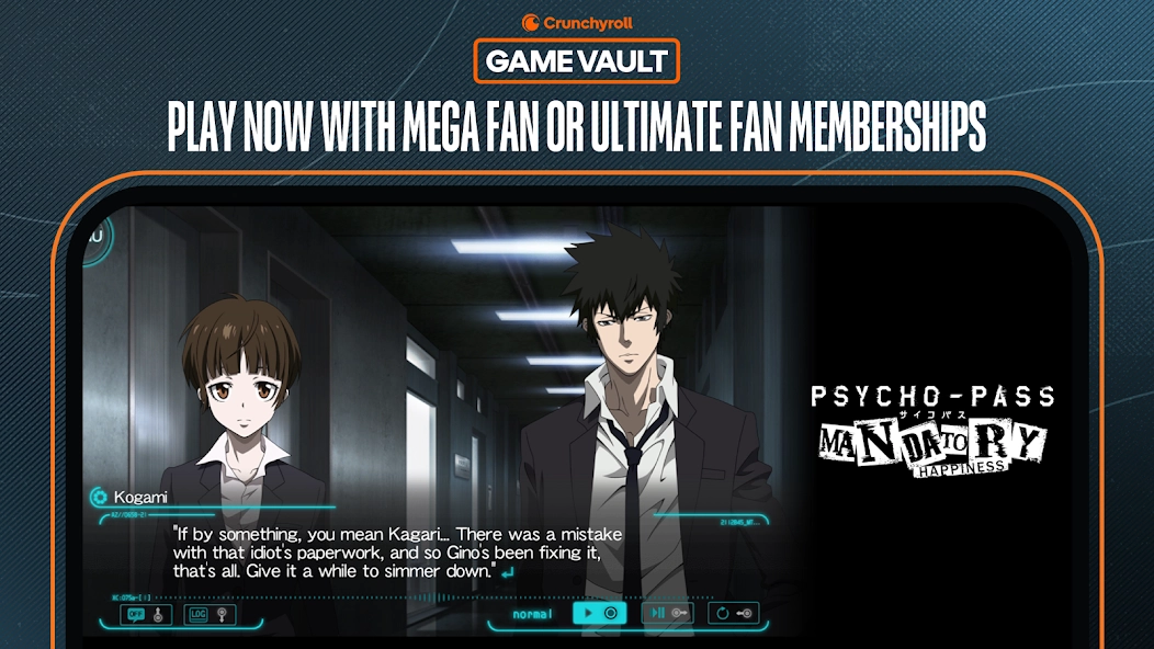 Скриншот Crunchyroll: PSYCHO-PASS