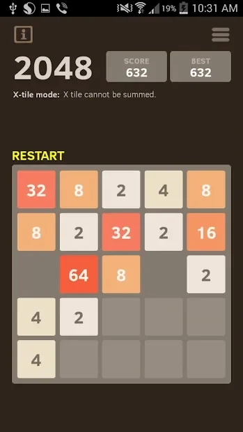 Скриншот 2048 Number Puzzle game