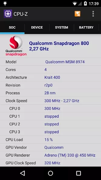 Скриншот CPU-Z