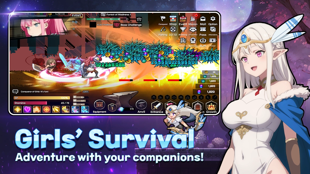 Скриншот Conquest Girls: AFK Idle RPG