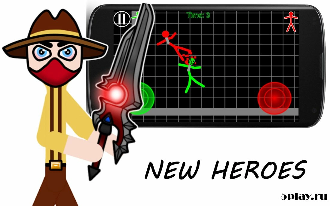 Скриншот Stickman Warriors 3 Online