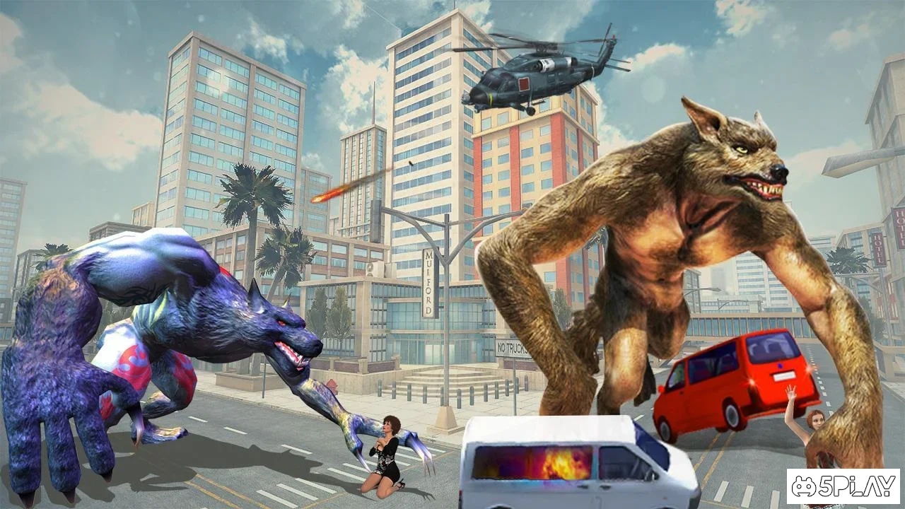 Скриншот The Angry Wolf Simulator : Werewolf Games