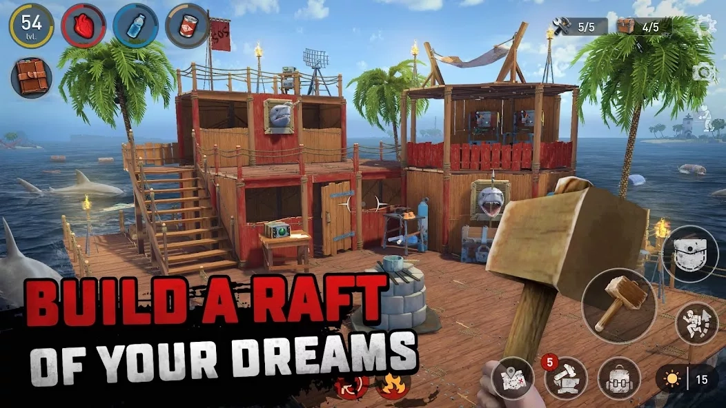 Скриншот Raft Survival: Ocean Nomad – Simulator