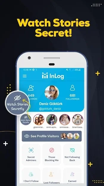 Скриншот InLog - Кто смотрел мой профиль Instagram