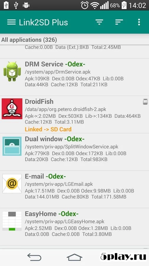 Скриншот Link2SD Plus