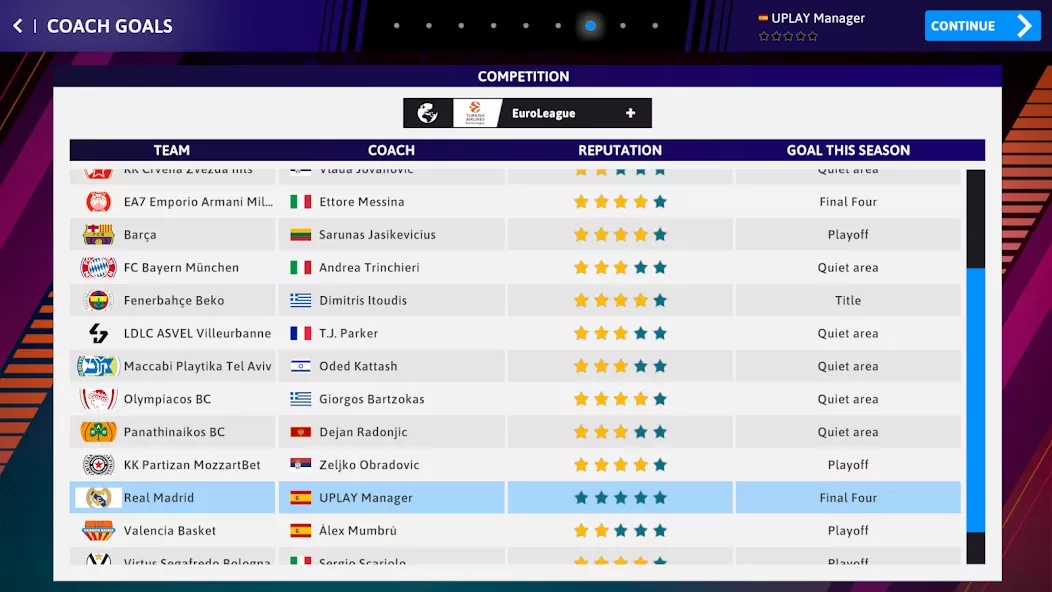 Скриншот iBasketball Manager 23