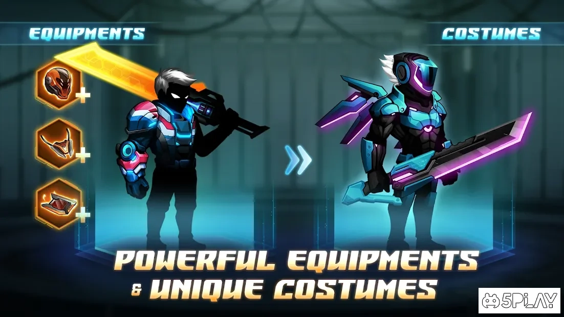 Скриншот Cyber Fighters: Stickman Cyberpunk Impact Fighting