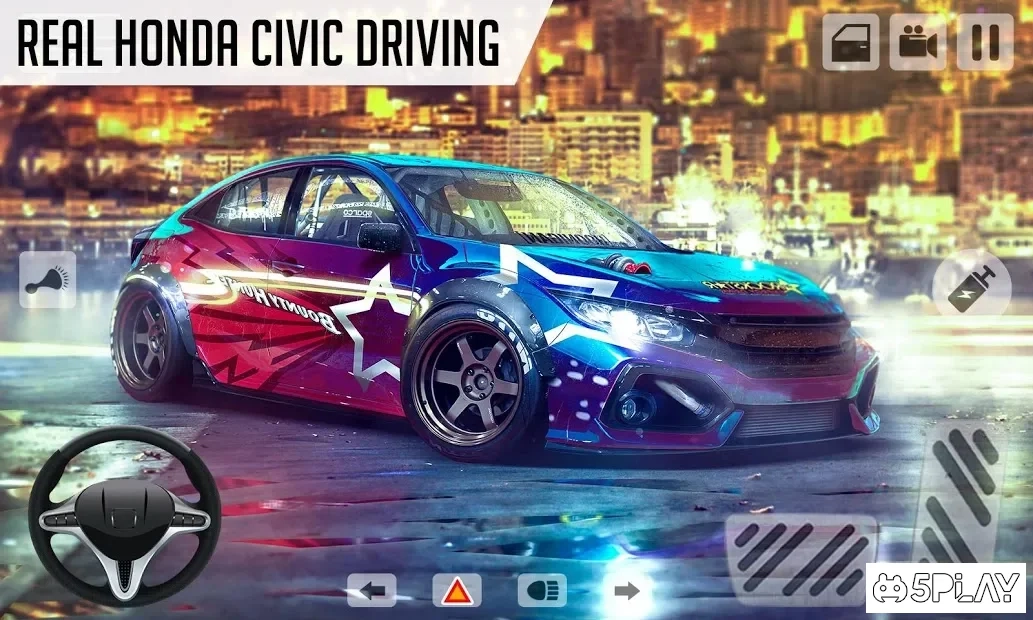 Скриншот симулятор дрифтинга и вождения: игра Honda Civic