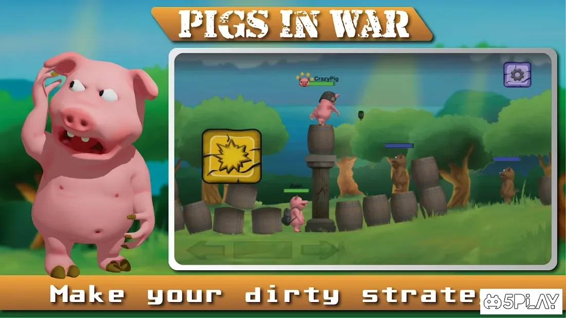 Скриншот Angry Pigs In War Strategy offline Games