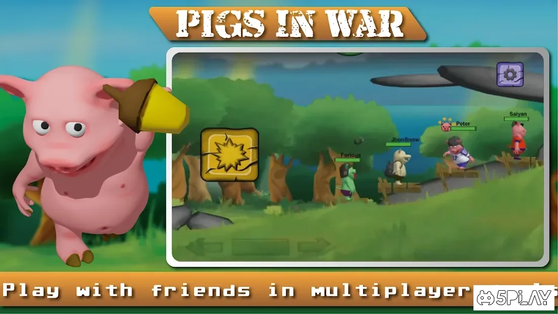 Скриншот Angry Pigs In War Strategy offline Games