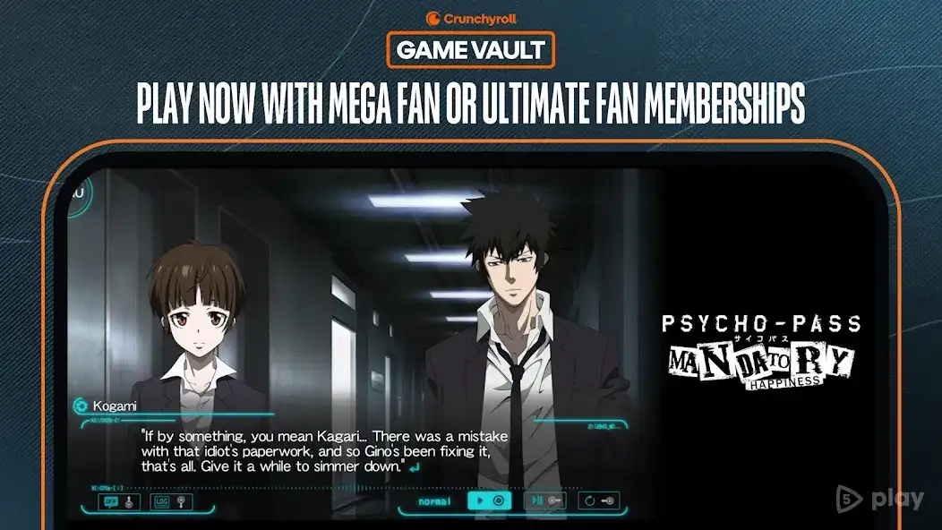 Скриншот Crunchyroll: PSYCHO-PASS