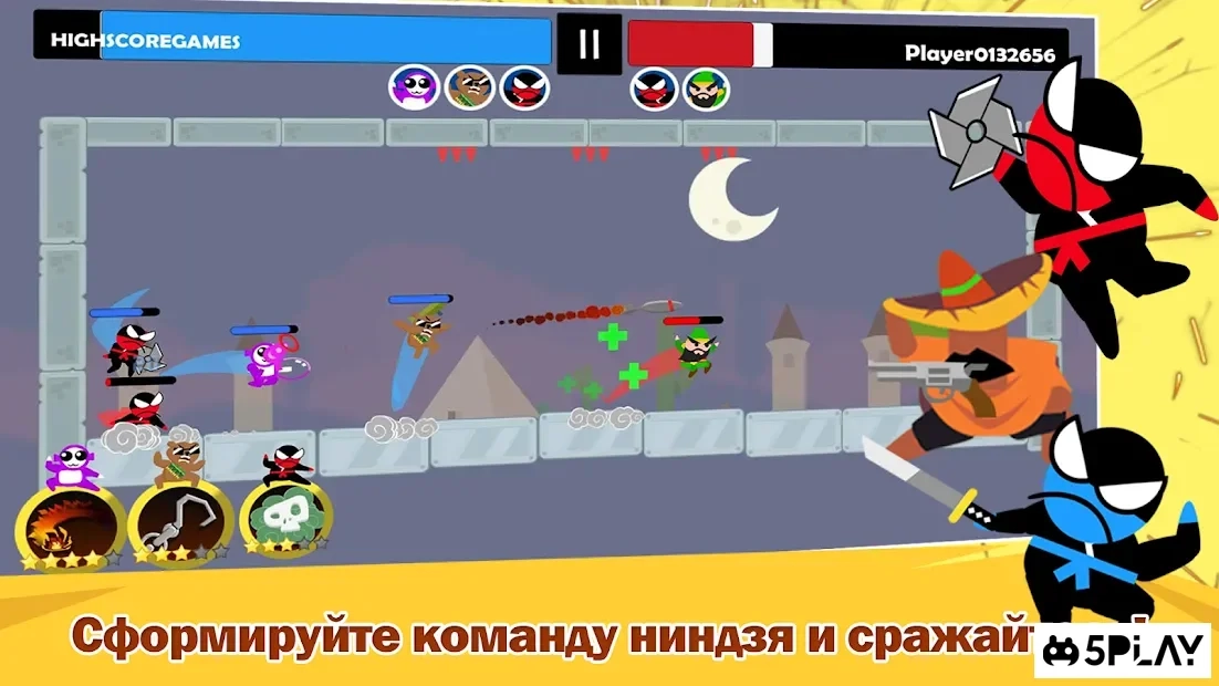 Скриншот Прыжок ниндзя битва - 2 игрока с друзьями