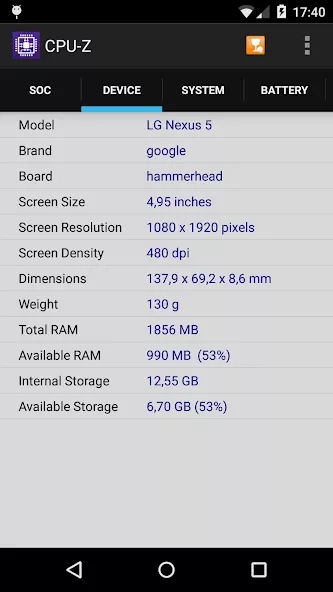 Скриншот CPU-Z