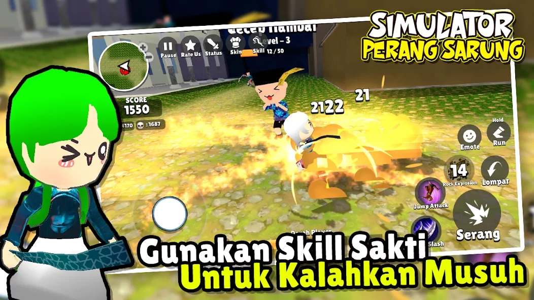 Скриншот Simulator Perang Sarung 3D