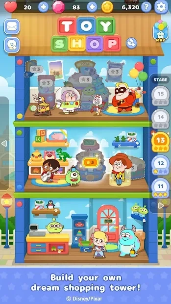 Скриншот LINE: Pixar Tower