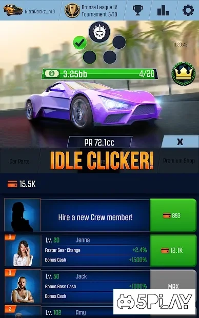 Скриншот Idle Racing GO: кликер-симулятор нелегальных гонок