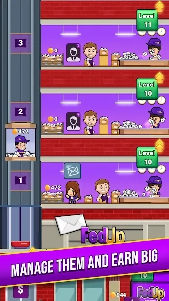 Скриншот FedUp Delivery Idle Tycoon