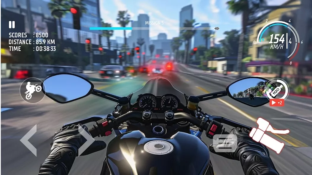 Скриншот Traffic Bike: Driving City 3D