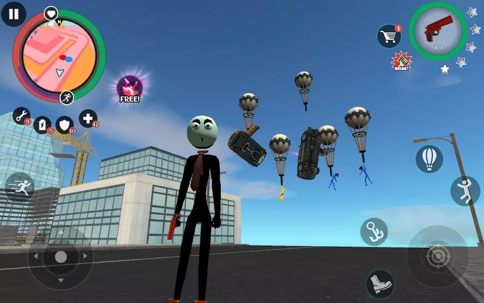 Скриншот Stickman Rope Hero 2