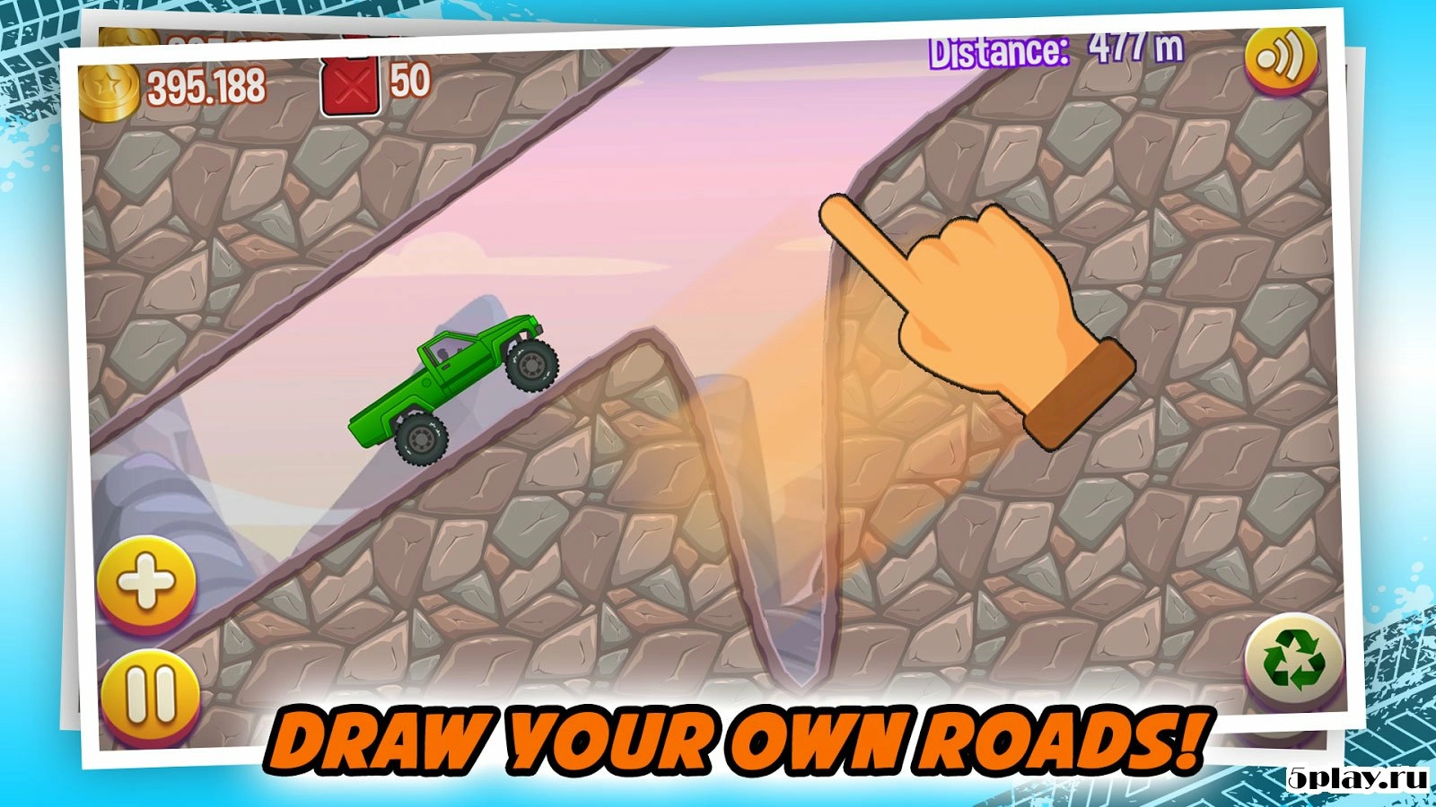Скриншот Road Draw: Climb Your Own Hills