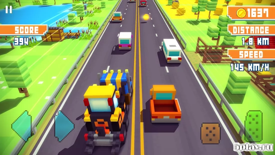 Скриншот Blocky Highway: Traffic Racing